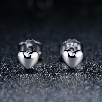 Small Heart Earrings - The Silver Goose