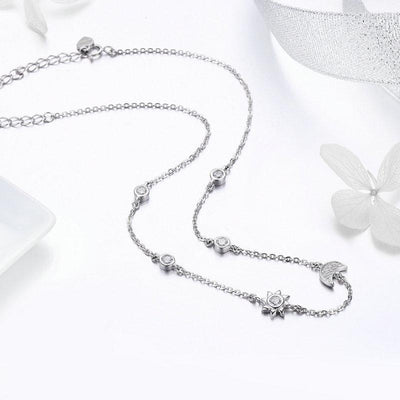 Sparkling Moon & Star Necklace - The Silver Goose
