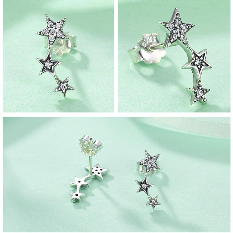 Stackable Stars Earrings - The Silver Goose