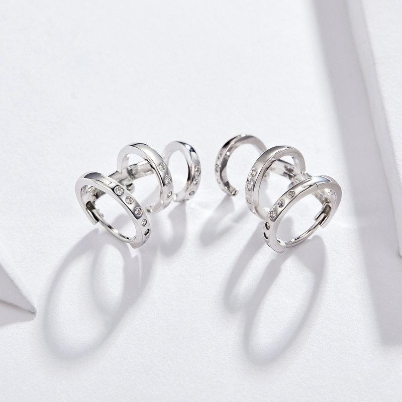 Triple Circle Earrings - The Silver Goose