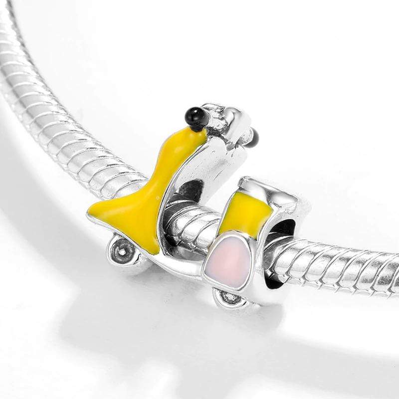 Yellow Scooter Charm - The Silver Goose